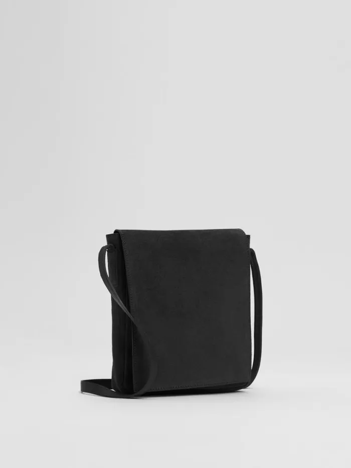 Eileen Fisher Accessories Italian Suede Square Crossbody Bag Black 8211 Shop