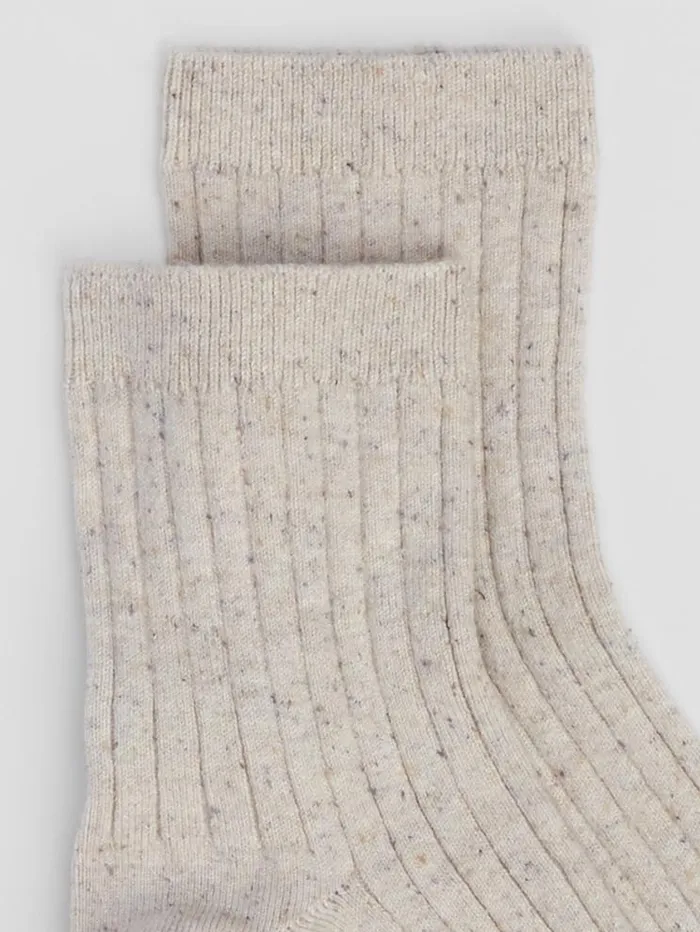 Eileen Fisher Accessories Speckle Rib Quarter Crew Sock Natural 8211 Shop