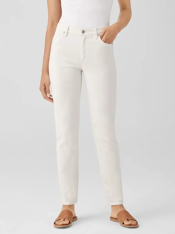Eileen Fisher Denim Undyed Organic Cotton Denim HighWaisted Jean Undyed Natural 8211 Shop