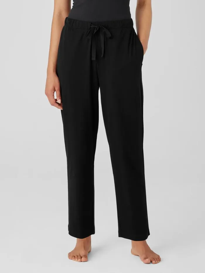 Eileen Fisher Extended Sizing 1X3X Organic Cotton Interlock Slouchy Sleep Pant Black 8211 Shop