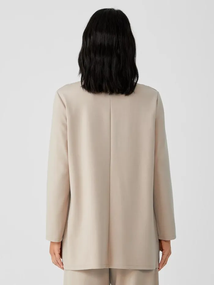 Eileen Fisher Jackets Coats and Vests Washable Flex Ponte High Collar Jacket Wheat 8211 Shop