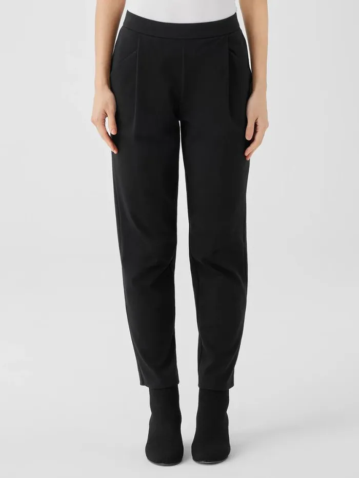 Eileen Fisher Pants Shorts and Jumpsuits Cotton Blend Ponte Tapered Pant Black 8211 Shop