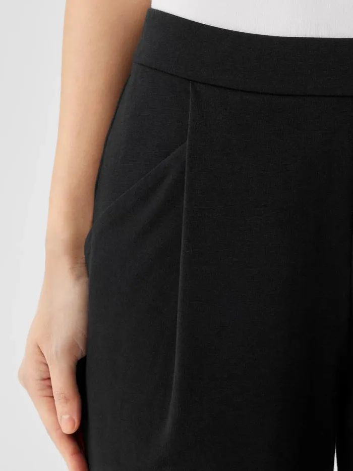 Eileen Fisher Pants Shorts and Jumpsuits Cotton Blend Ponte Tapered Pant Black 8211 Shop