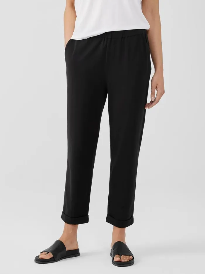 Eileen Fisher Pants Shorts and Jumpsuits Pima Cotton Stretch Jersey Pant Black 8211 Shop