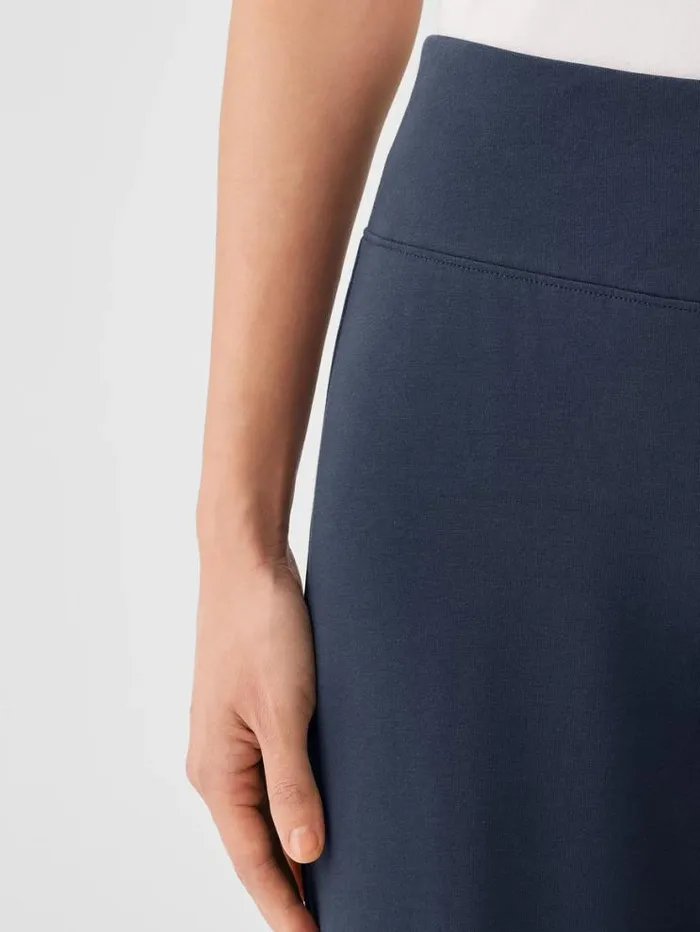 Eileen Fisher Pants Shorts and Jumpsuits Pima Cotton Stretch Jersey WideLeg Pant Ocean 8211 Shop