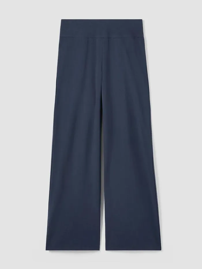 Eileen Fisher Pants Shorts and Jumpsuits Pima Cotton Stretch Jersey WideLeg Pant Ocean 8211 Shop