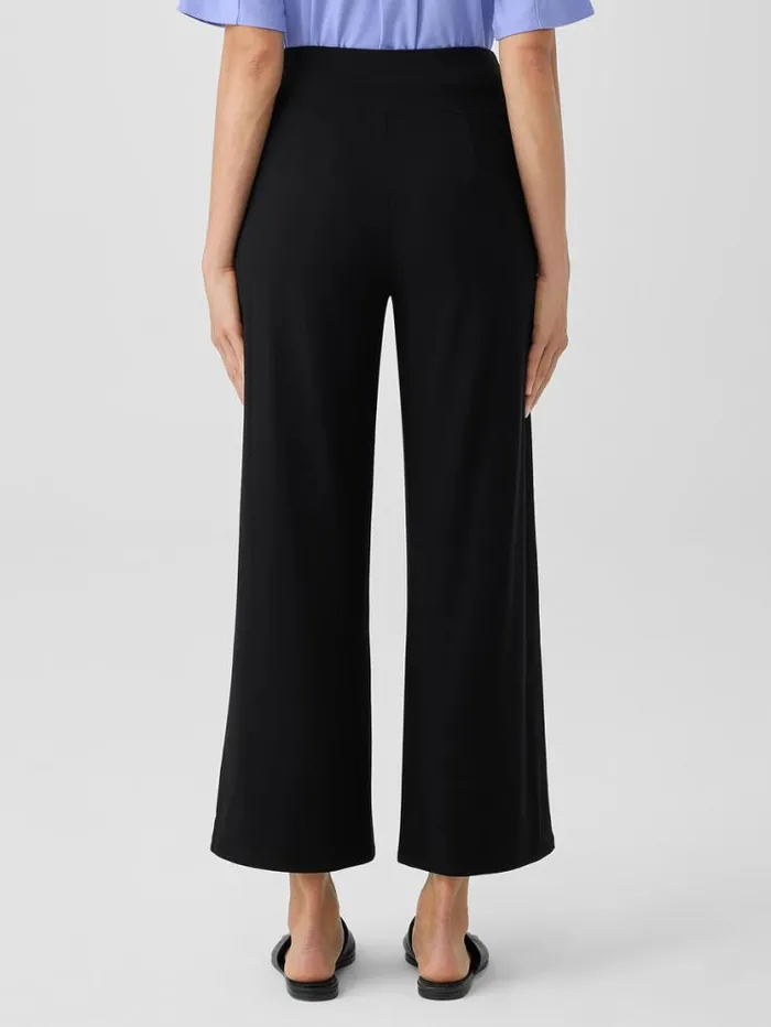 Eileen Fisher Pants Shorts and Jumpsuits Stretch Jersey Knit WideLeg Pant Black 8211 Shop