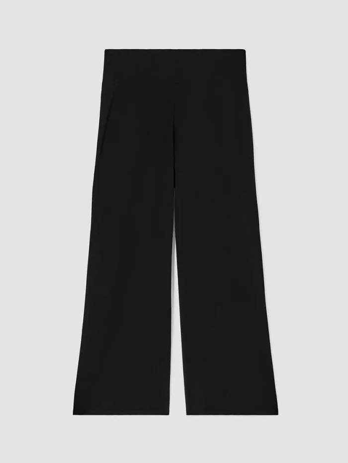 Eileen Fisher Pants Shorts and Jumpsuits Stretch Jersey Knit WideLeg Pant Black 8211 Shop
