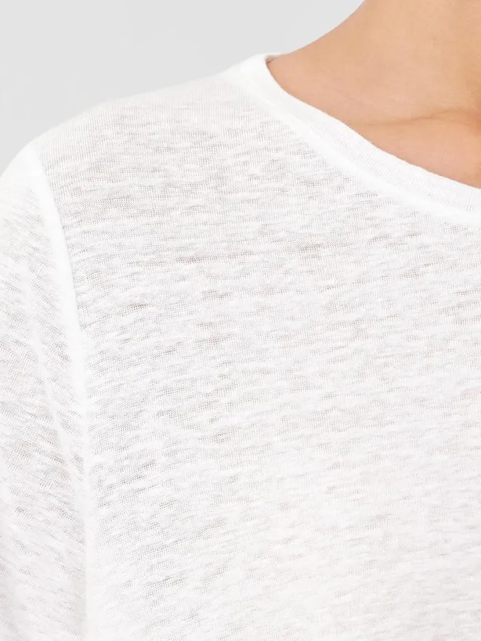 Eileen Fisher Petite Organic Linen Jersey Crew Neck Tee White 8211 Shop