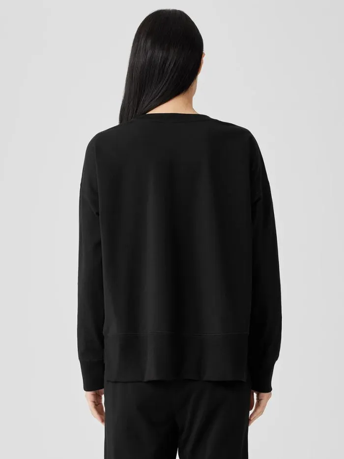 Eileen Fisher Petite Pima Cotton Stretch Jersey BoxTop Black 8211 Shop