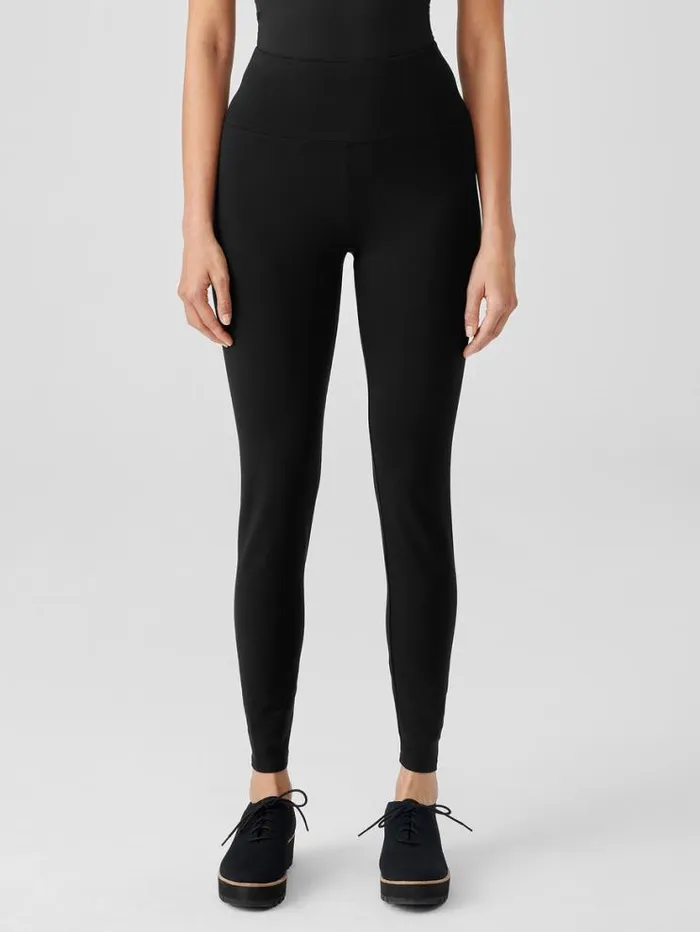 Eileen Fisher Petite Stretch Jersey Knit HighWaisted Leggings Black 8211 Shop