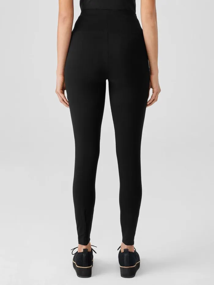 Eileen Fisher Petite Stretch Jersey Knit HighWaisted Leggings Black 8211 Shop