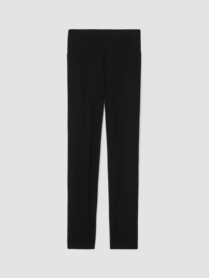 Eileen Fisher Petite Stretch Jersey Knit HighWaisted Leggings Black 8211 Shop