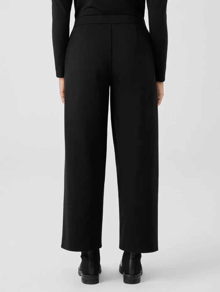 Eileen Fisher Petite Washable Flex Ponte WideLeg Pant Black 8211 Shop