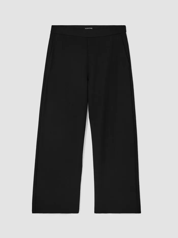 Eileen Fisher Petite Washable Flex Ponte WideLeg Pant Black 8211 Shop