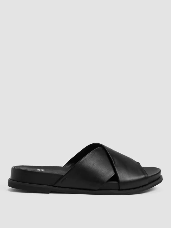 Eileen Fisher Shoes Dibs Nappa Leather Wedge Sandal Black 8211 Shop