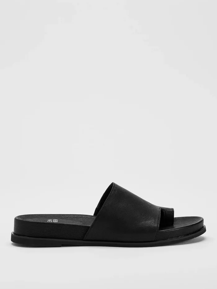 Eileen Fisher Shoes Digit Leather Slide Sandal Black 8211 Shop