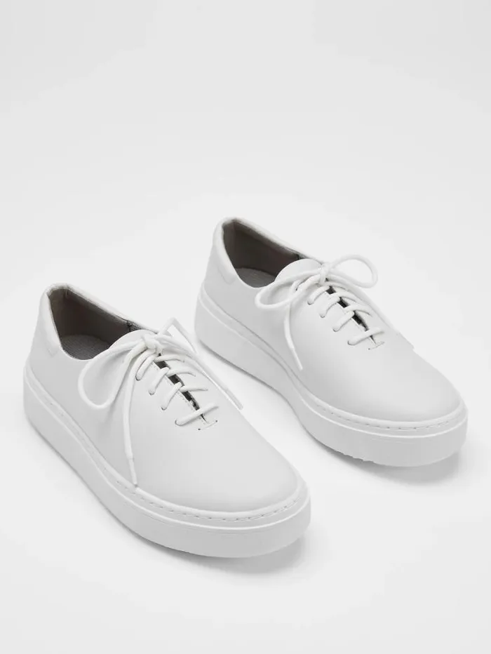 Eileen Fisher Shoes Penni Leather Wedge Sneaker White 8211 Shop