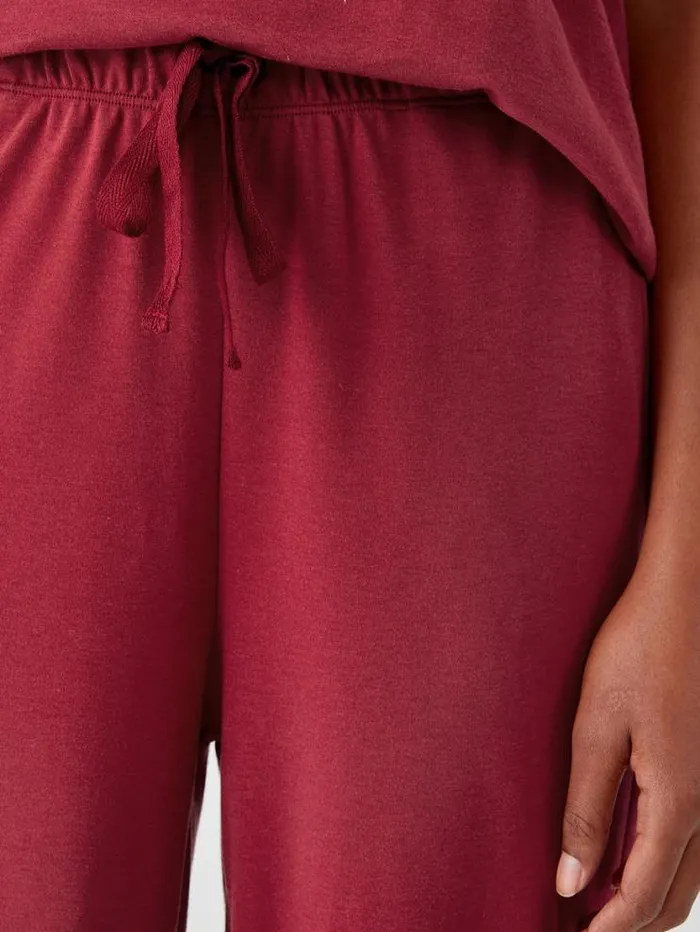 Eileen Fisher Sleepwear Cozy Organic Cotton Interlock Jogger Pant Cranberry 8211 Shop