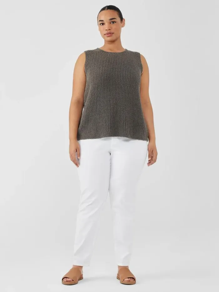Eileen Fisher Sweaters and Cardigans Cotton Fluff Crew Neck Top Grove 8211 Shop