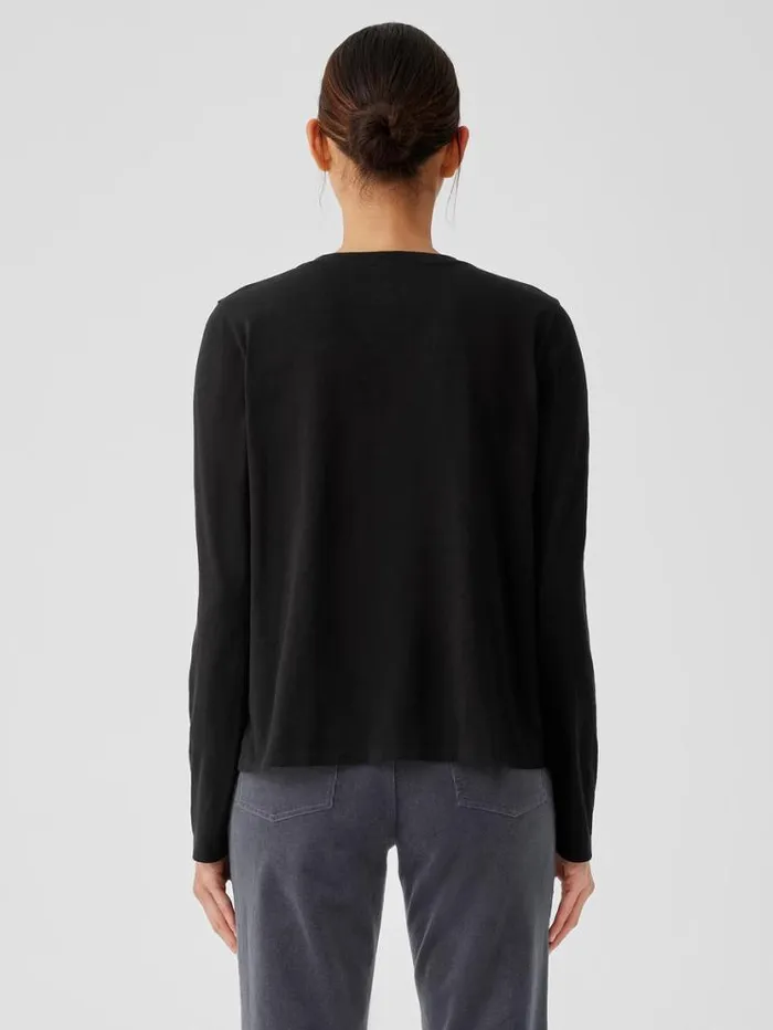 Eileen Fisher Tops and Tees Organic Cotton Slub VNeck Top Black 8211 Shop