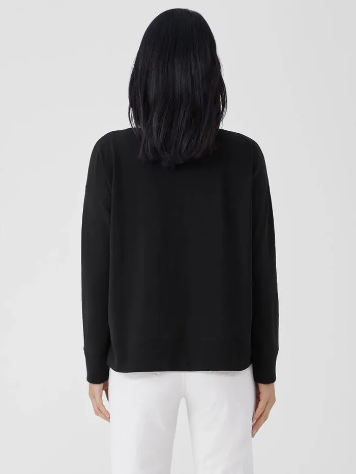 Eileen Fisher Tops and Tees Pima Cotton Stretch Jersey Bateau Neck Top Black 8211 Shop