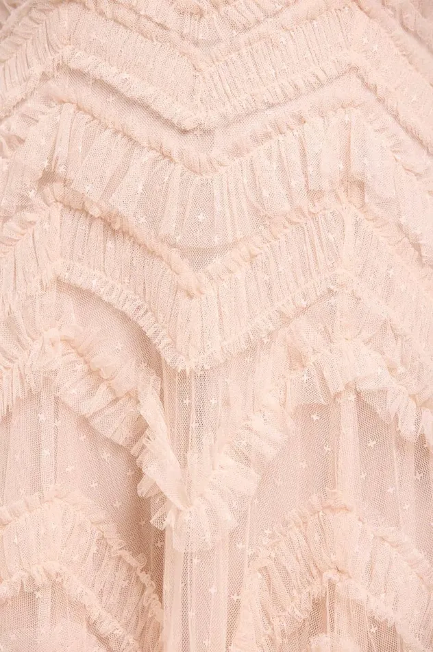 Elia OffShoulder Gown Beige Women Needle and Thread Dresses