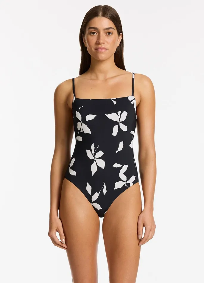Elora Bloom Minimal Tank One Piece Black Women JETS Australia Fuller Cup One Piece
