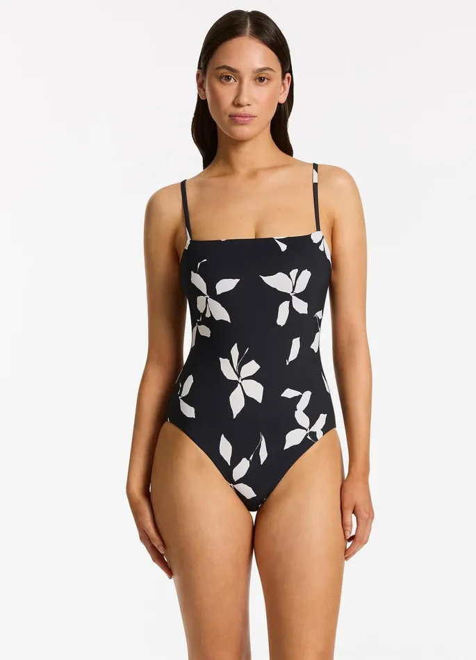 Elora Bloom Minimal Tank One Piece Black Women JETS Australia Fuller Cup One Piece