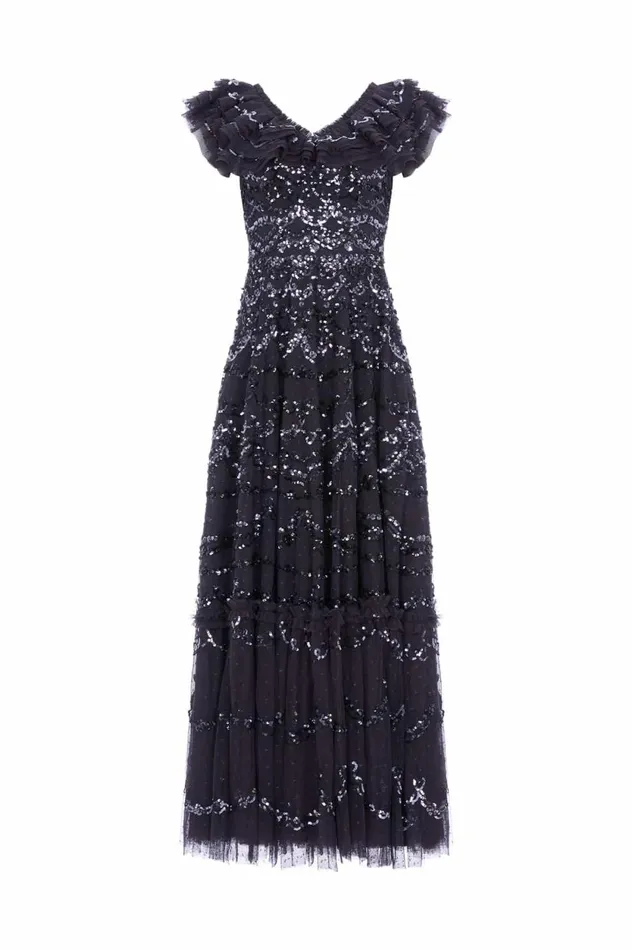 Everthine Ankle Gown Black Women Needle and Thread Dresses