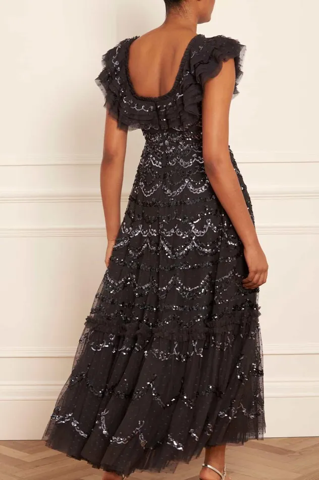 Everthine Ankle Gown Black Women Needle and Thread Dresses