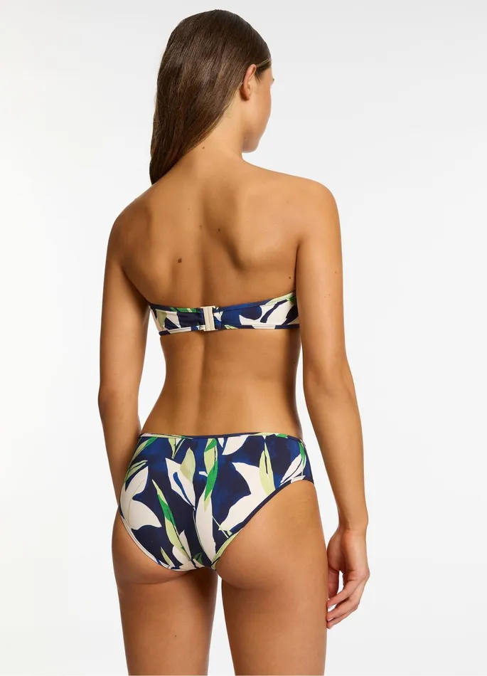 Fauna U Trim Mid Rise Bikini Bottom Ink Women JETS Australia Mid Rise Bikini Bottoms