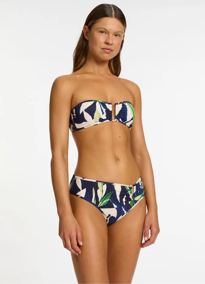 Fauna U Trim Mid Rise Bikini Bottom Ink Women JETS Australia Mid Rise Bikini Bottoms