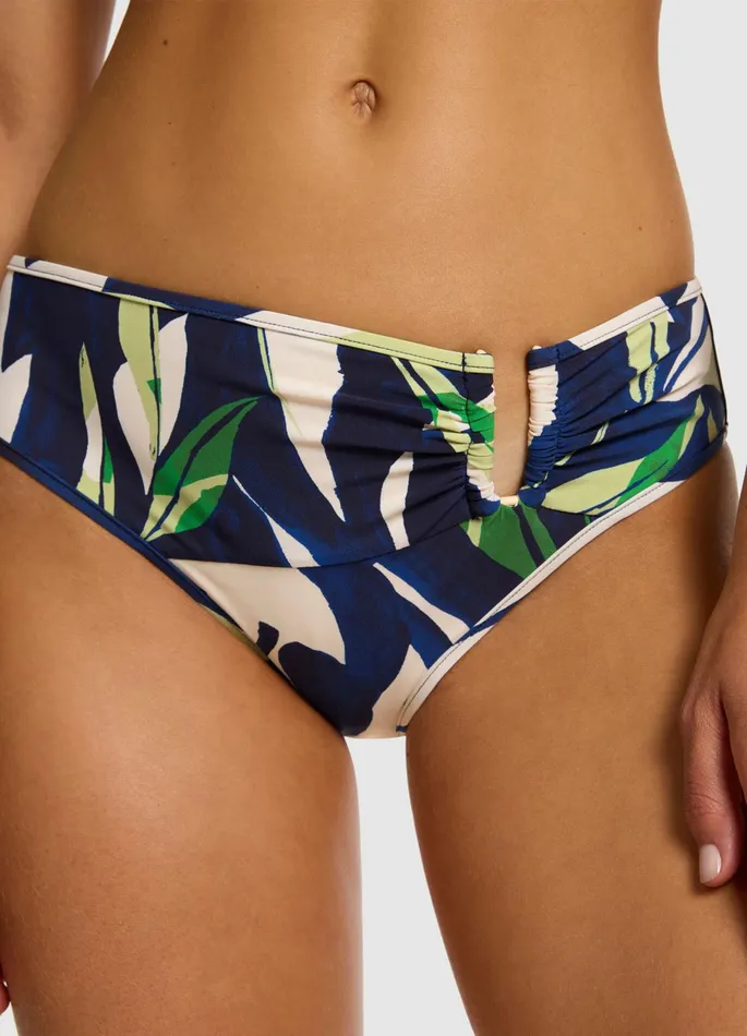 Fauna U Trim Mid Rise Bikini Bottom Ink Women JETS Australia Mid Rise Bikini Bottoms