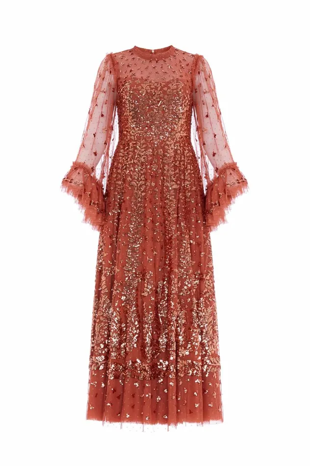 Fern Ankle Gown Brown Women Needle and Thread Dresses