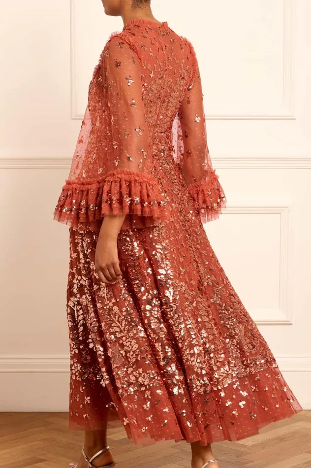 Fern Ankle Gown Brown Women Needle and Thread Dresses