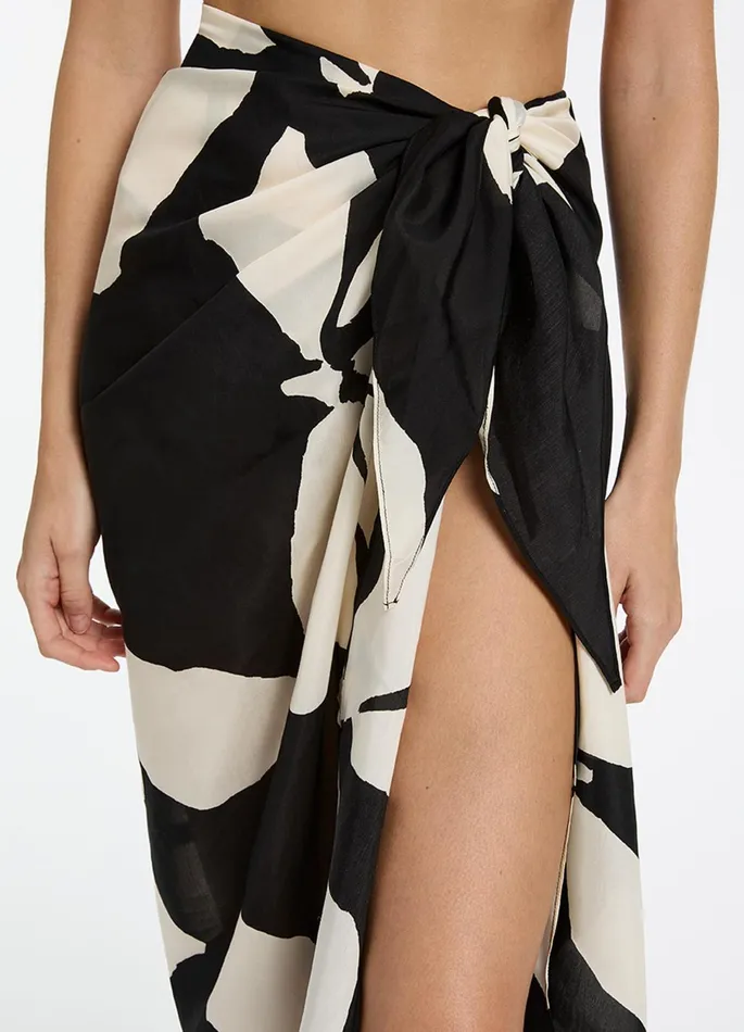 Fiore Sarong Black Women JETS Australia Skirts and Sarongs