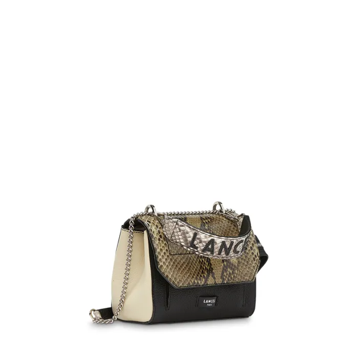 Flap Bag With Handle Military Greenblackcream Women Lancel Shoulder Bags Flap Bag With Handle Military Greenblackcream Women Lancel Shoulder Bags