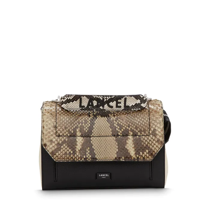 Flap Bag With Handle Military Greenblackcream Women Lancel The Exotics