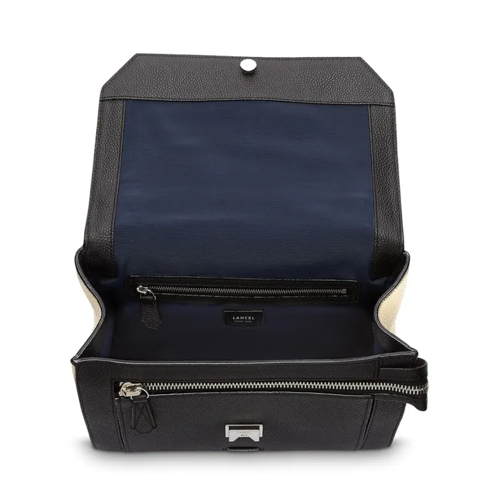 Flap Bag With Handle Military Greenblackcream Women Lancel The Exotics