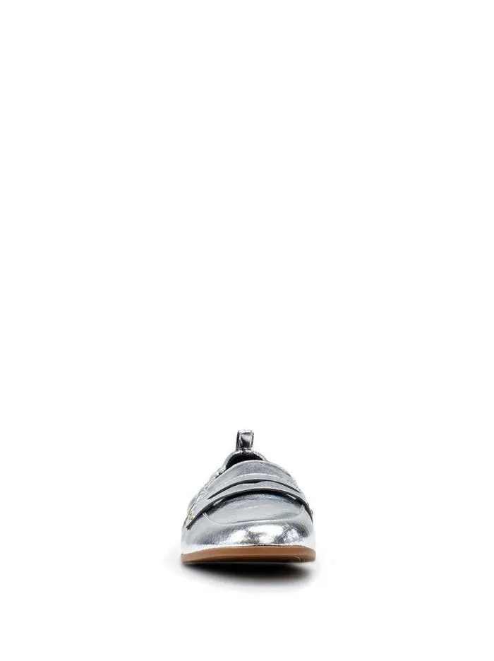 Flats Shoes Jessica Simpson Selipa Metallic Loafer In Silver