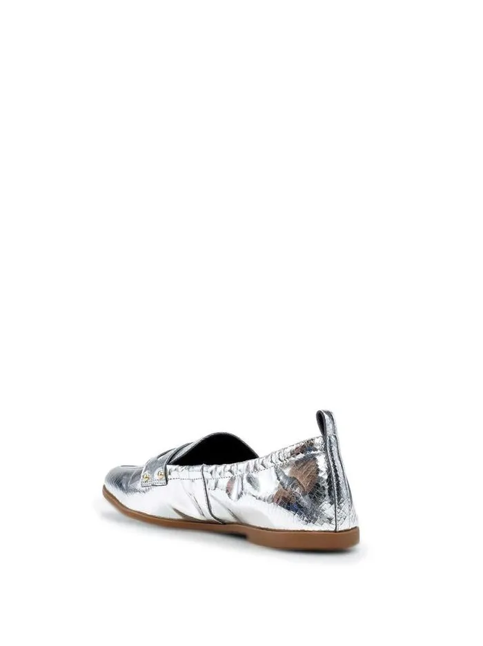 Flats Shoes Jessica Simpson Selipa Metallic Loafer In Silver