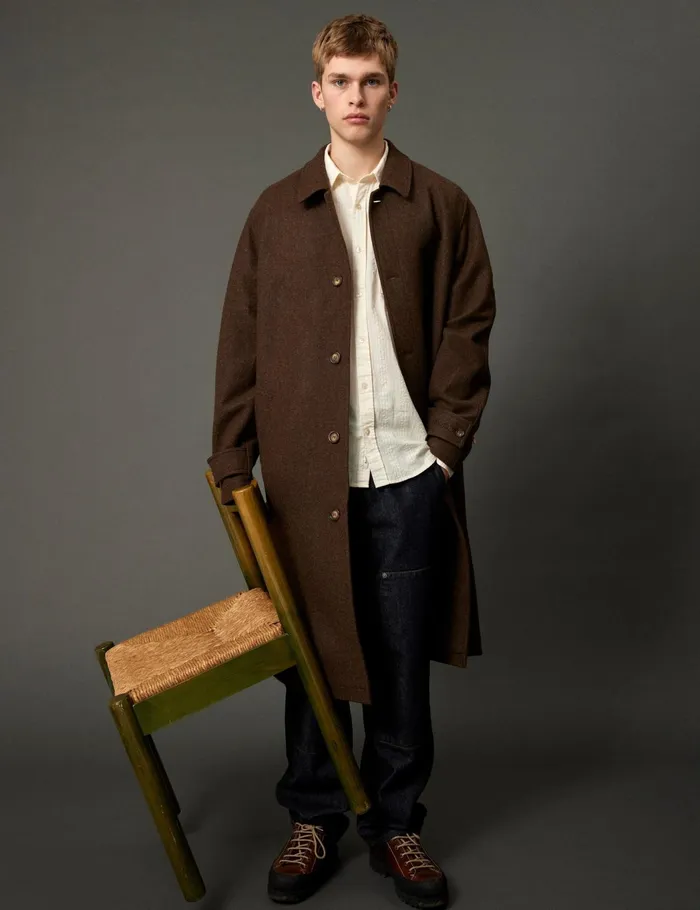 Fort Jackets PINE WOOL COAT Dark Brown Melang 8211 Men Fort Jackets PINE WOOL COAT Dark Brown Melang 8211 Men