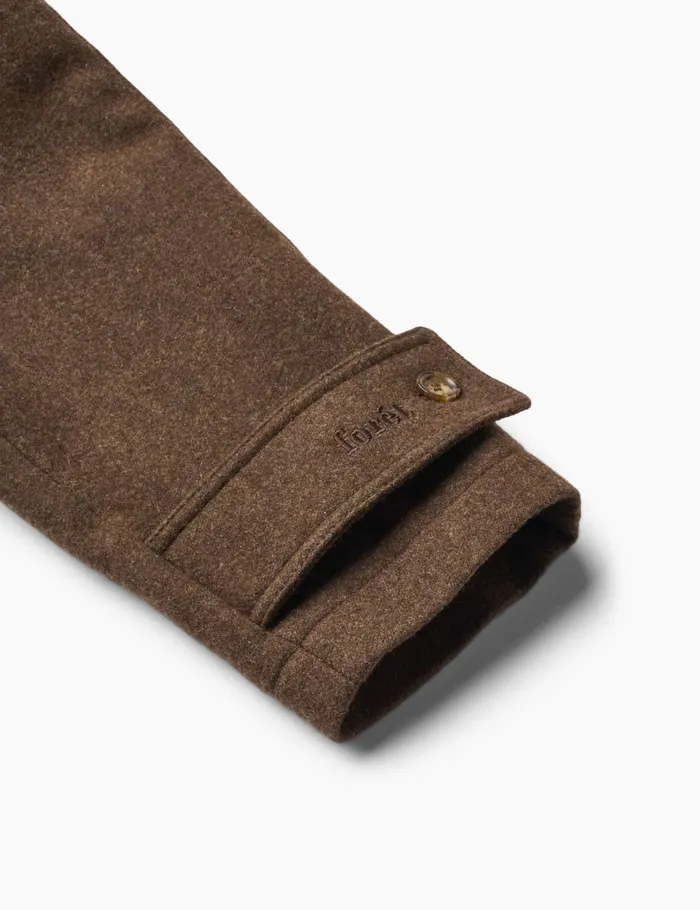 Fort Jackets PINE WOOL COAT Dark Brown Melang 8211 Men Fort Jackets PINE WOOL COAT Dark Brown Melang 8211 Men