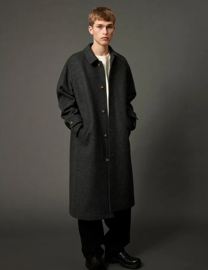 Fort Jackets PINE WOOL COAT Dark Grey Melang 8211 Men Fort Jackets PINE WOOL COAT Dark Grey Melang 8211 Men