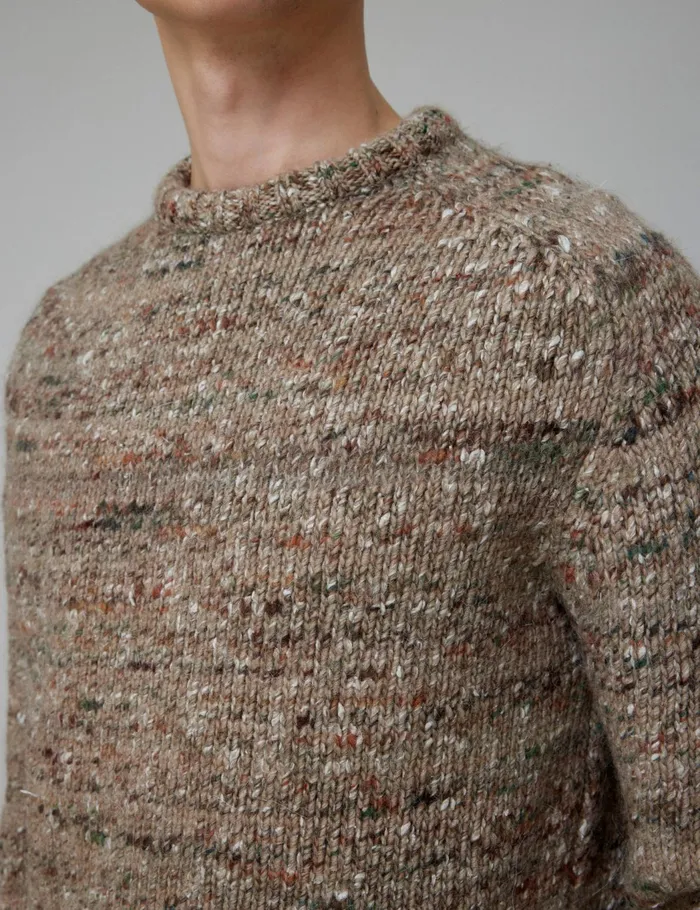 Fort Knitwear ARTIST ALPACA KNIT Khaki Melang 8211 Men