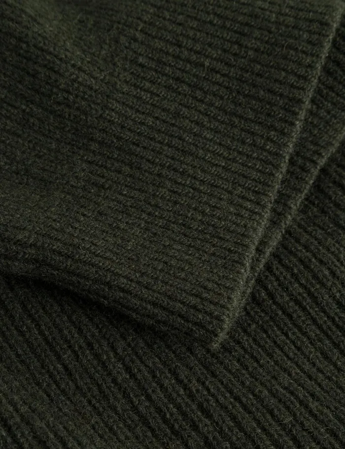 Fort Knitwear MARSH RIB ZIP HIGH NECK Dark Moss 8211 Men Fort Knitwear MARSH RIB ZIP HIGH NECK Dark Moss 8211 Men