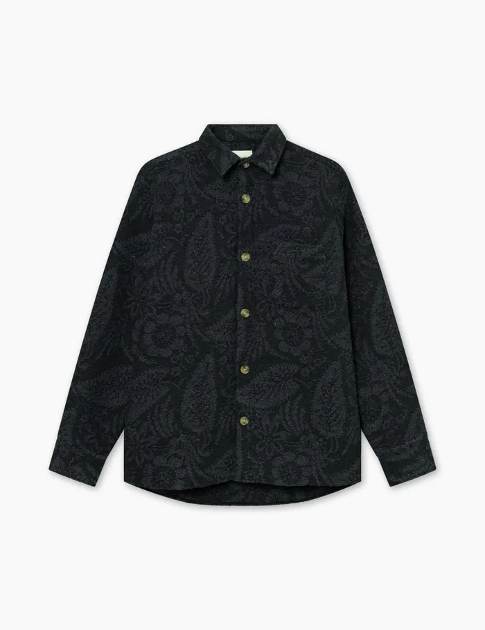 Fort Shirts MAP JACQUARD SHIRT Dark Grey 8211 Men