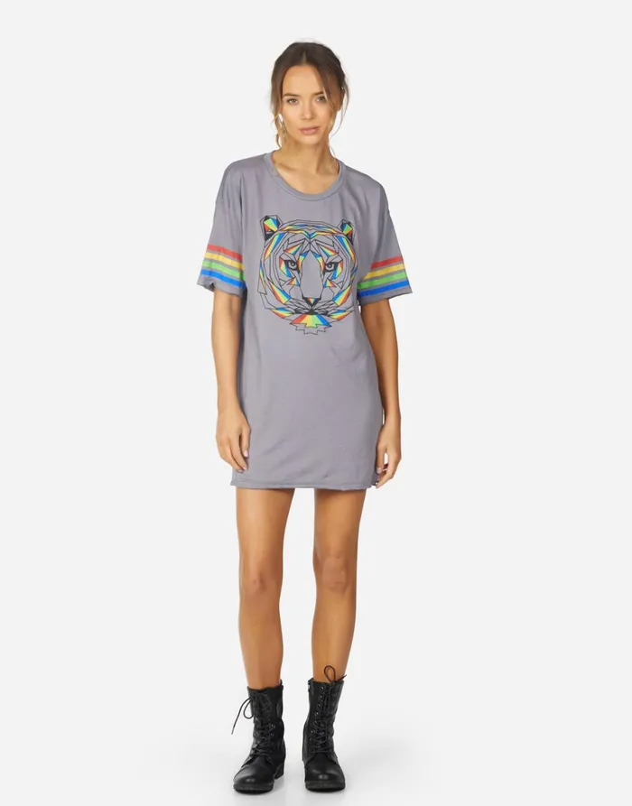 Geneva Geo Tiger Smoky Grey Women039s Lauren Moshi Dresses