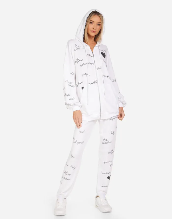 Georgina Happy Thoughts White Women039s Lauren Moshi Hoodies